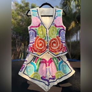 Queen of sparkle sample set size XS new without tag- never been worn